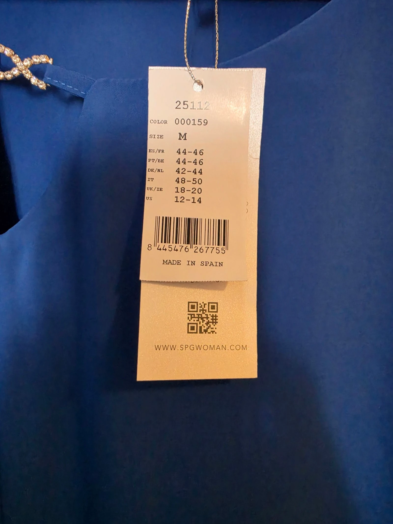 Blusa azul Klein elegante com detalhe de joia – photo 4